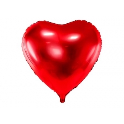 Balon foliowy serce  czerwone   -1 szt *