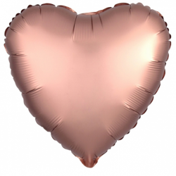 Balon foliowy serce gold rose   -1 szt *