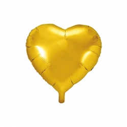Balon foliowy serce  złote   -1 szt *