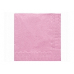 Serwetki-3 warstwy-j. różowy-30 x 30 - 1 op.