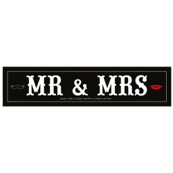 Tablica rejestracyjna MR&MRS - czarna