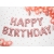 Girlanda balonowa napis Happy Birthday różowe złoto-  zestaw