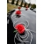 Kwiaty do samochodu ślubnego- czerwone róże-zestaw